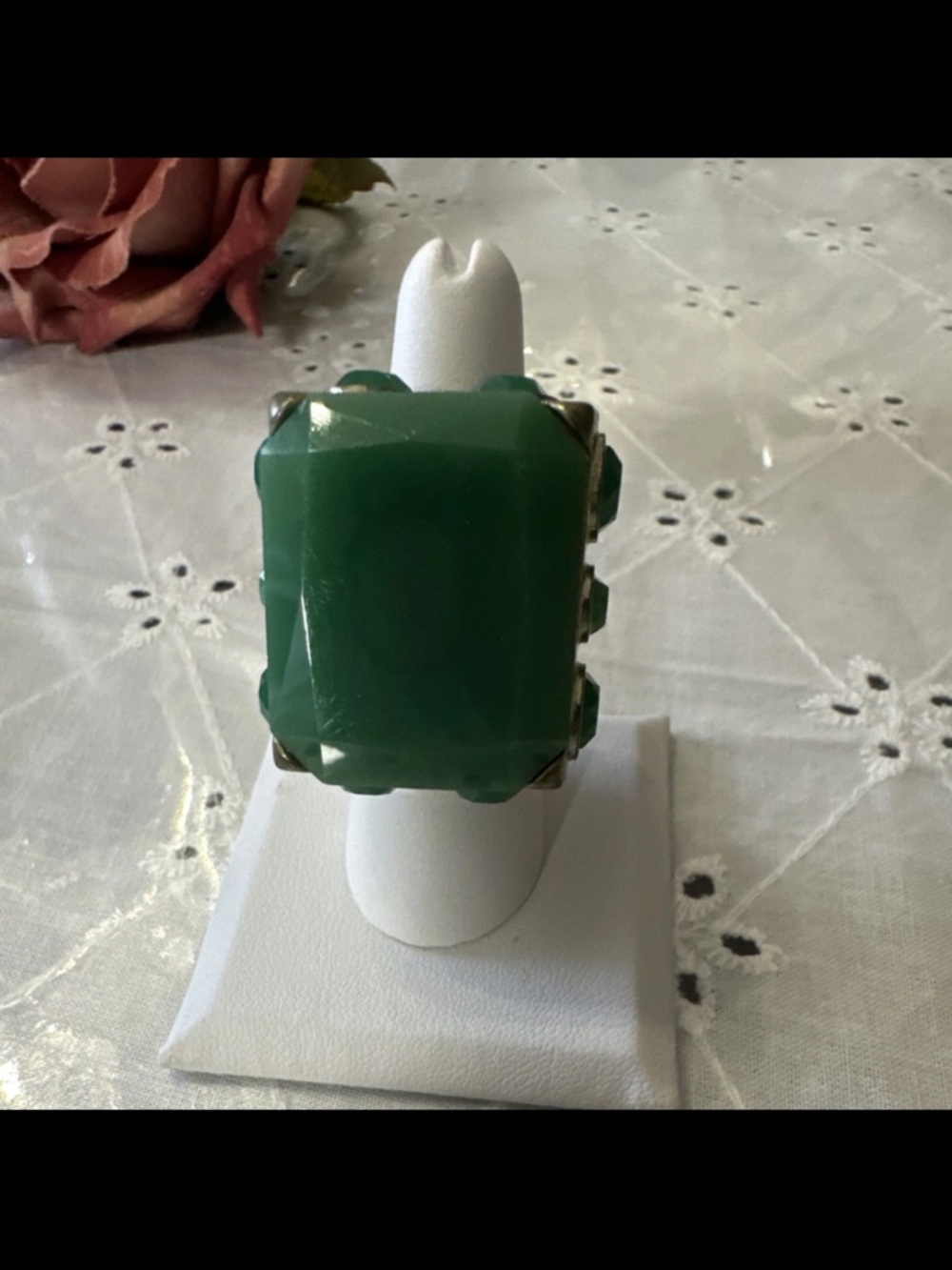 Green Statement Cocktail Ring - Women Jewelry